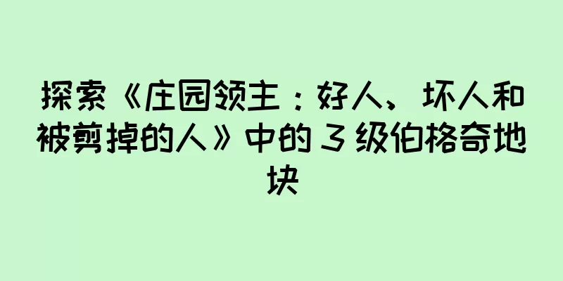 探索《庄园领主：好人、坏人和被剪掉的人》中的 3 级伯格奇地块