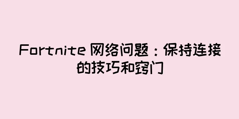 Fortnite 网络问题：保持连接的技巧和窍门